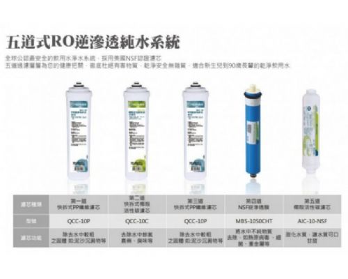 快拆式5道濾芯